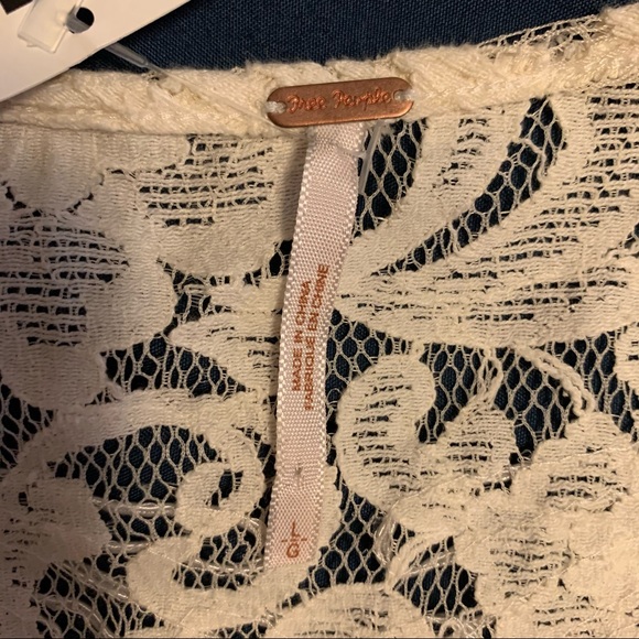 FREE PEOPLE Ivory Comb Beautiful Dreamer Dress L - Picture 12 of 15